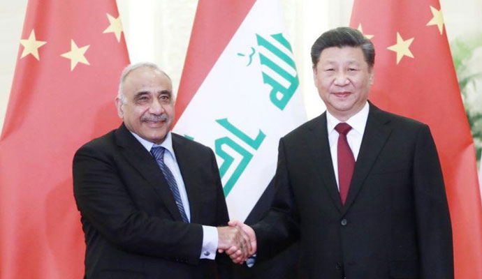 عبد المهدي يلتقي الرئيس الصيني