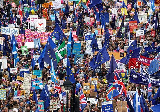 بريطانيا…الآلاف يتظاهرون في لندن ضد «بريكست»
