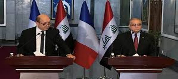 لودريان:العراق وفرنسا يعملان معاً إلى إبعاد الحرب عن إيران