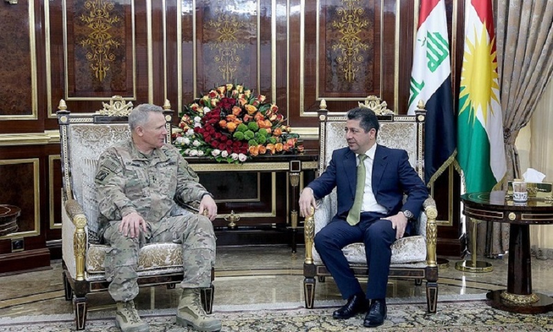 بارزاني ووايت يؤكدان على تعزيز التعاون العسكري بين أربيل وواشنطن