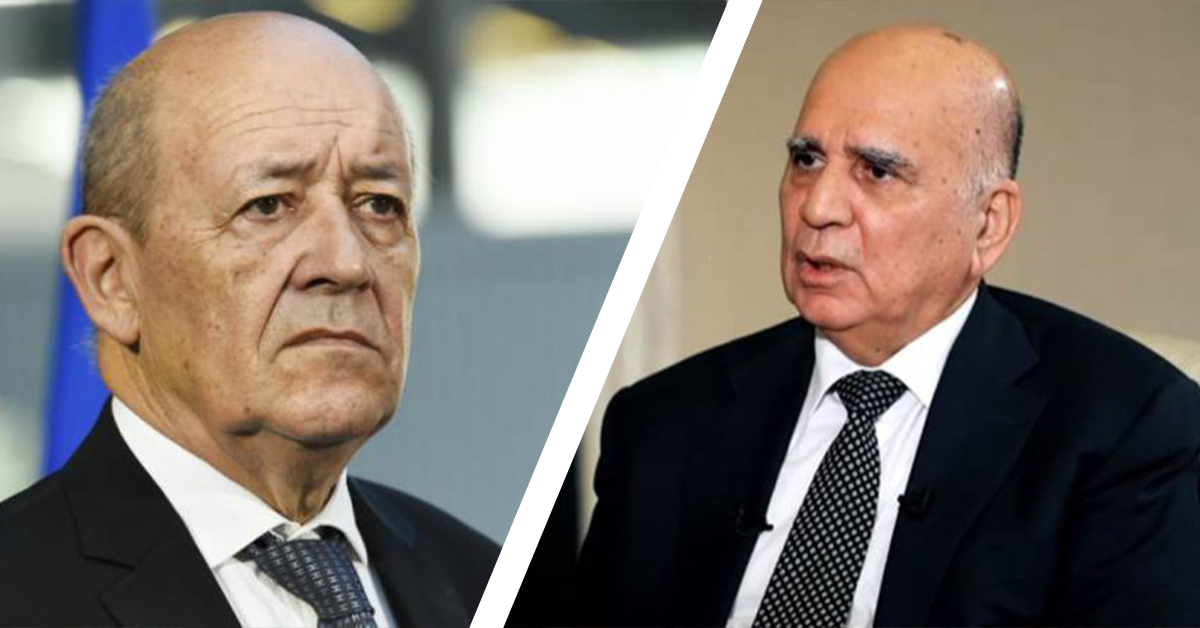 حسين ولودريان يؤكدان على تعزيز التعاون بين العراق وفرنسا