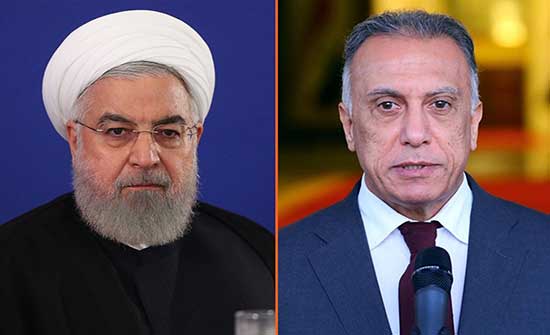 روحاني يطالب الكاظمي بإطلاق الأرصدة الإيرانية المجمدة في العراق