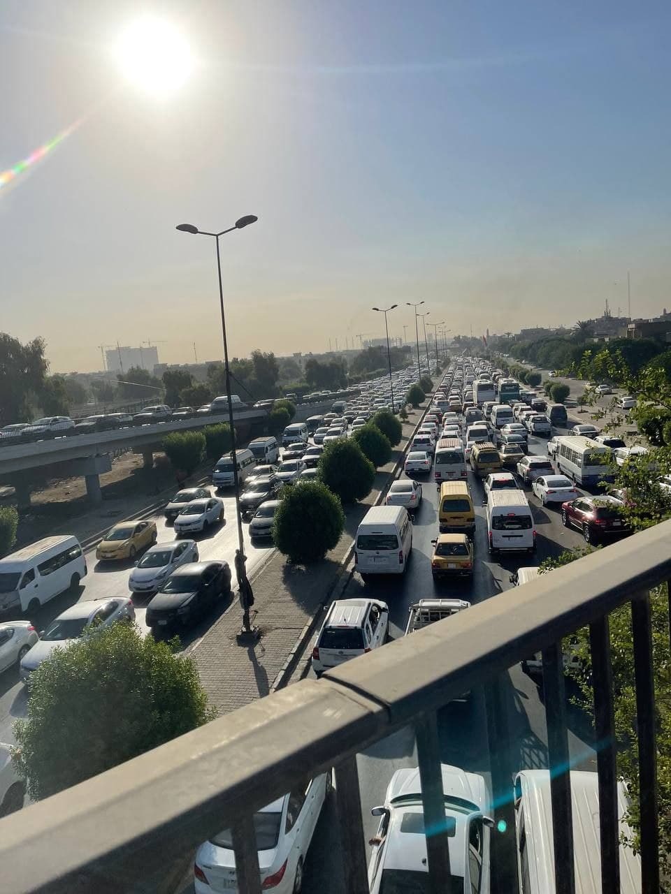 مصدر: ازدحامات مرورية خانقة جراء اعتصام ميليشيا الحشد أمام الخضراء