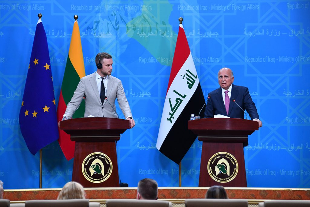 العراق والليتوانيا يبحثان الحرب الروسية الأوكرانية