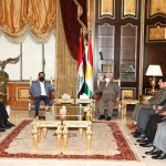 الحلبوسي والخنجر في أربيل لبيان رأي البارزاني بالخروج من التحالف الثلاثي