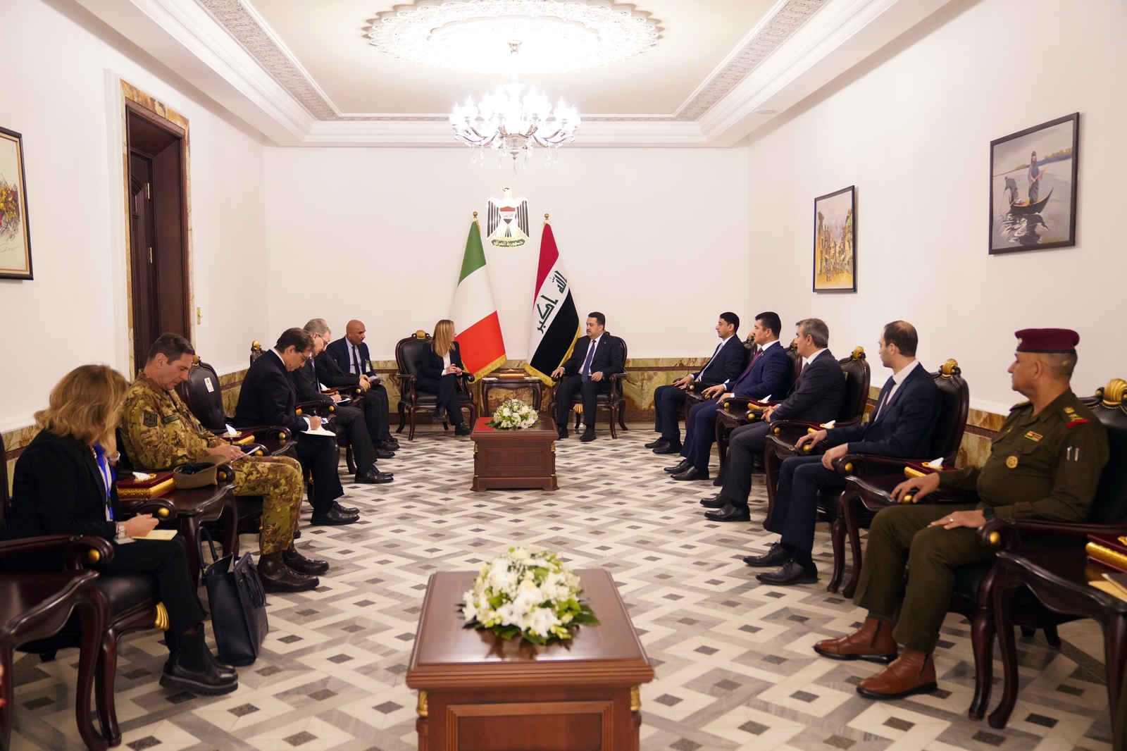 العراق وإيطاليا يؤكدان على تعزيز التعاون بين البلدين