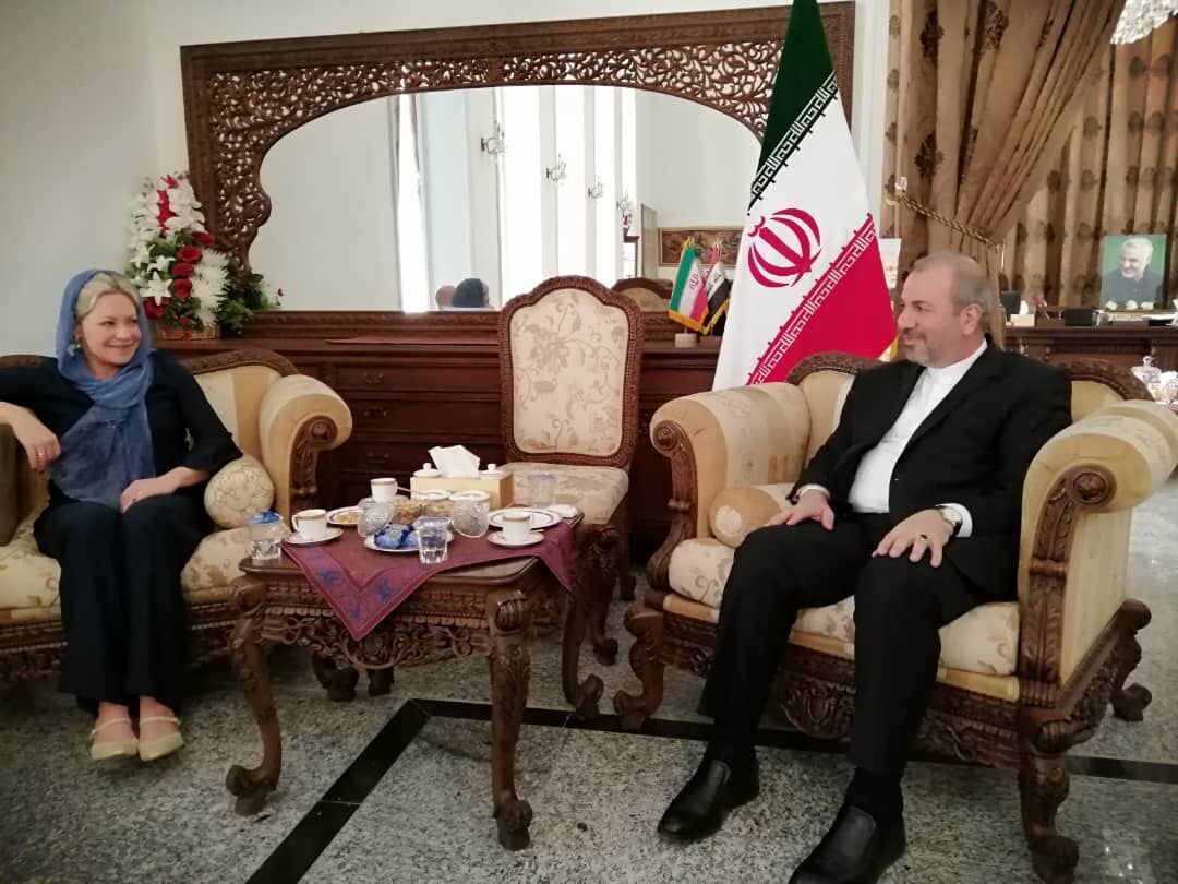 السفير الإيراني وبلاسخارت يؤكدان على حماية الحدود الإيرانية من جهة الإقليم