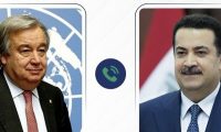السوداني وغوتيريش يؤكدان هاتفيا على التعاون بين العراق والمنظمة الدولية