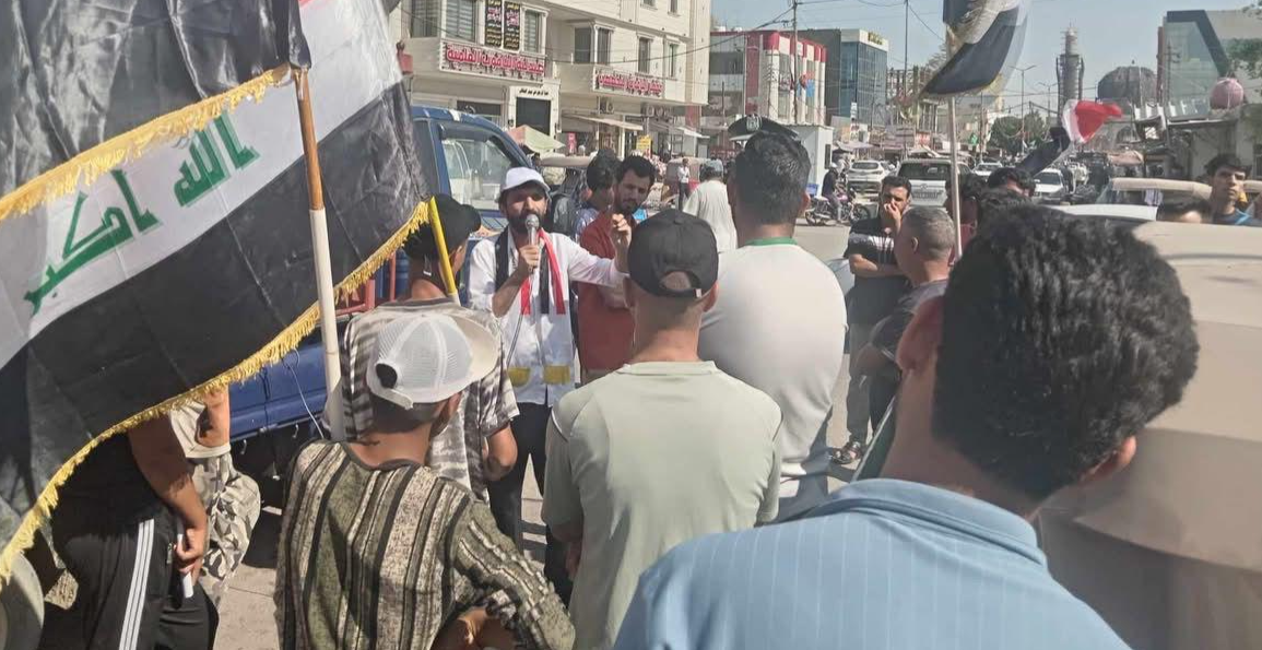 تظاهرات في ناحية المدحتية ضد السوداني وحكومته بسبب انعدام الخدمات