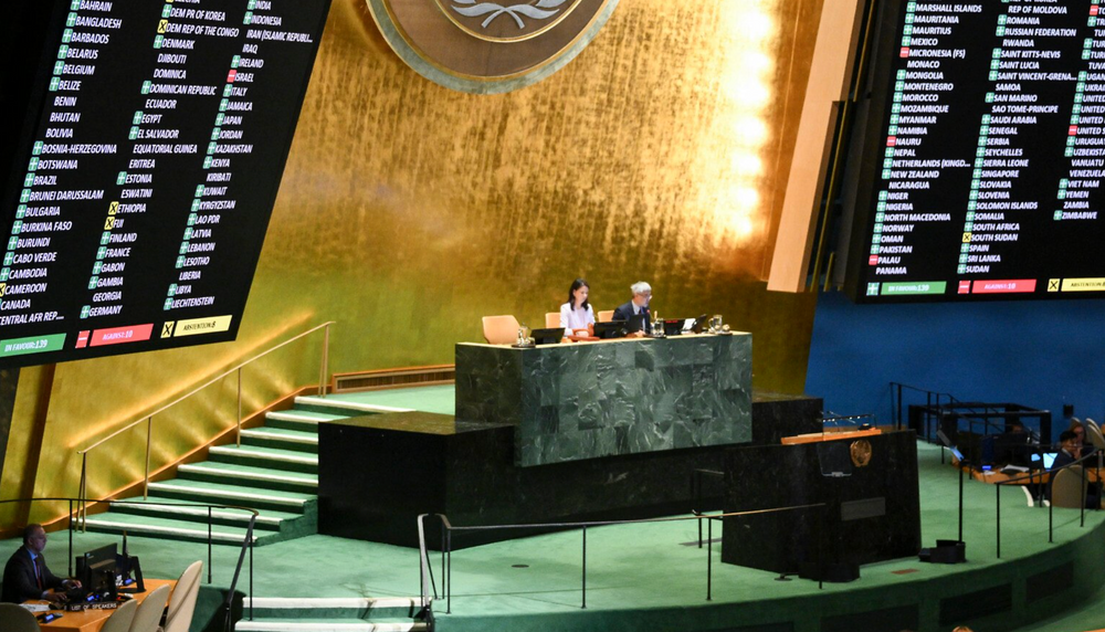 ترحيب فلسطيني بإعلان الأمم المتحدة بشأن حل الدولتين وتحقيق السلام