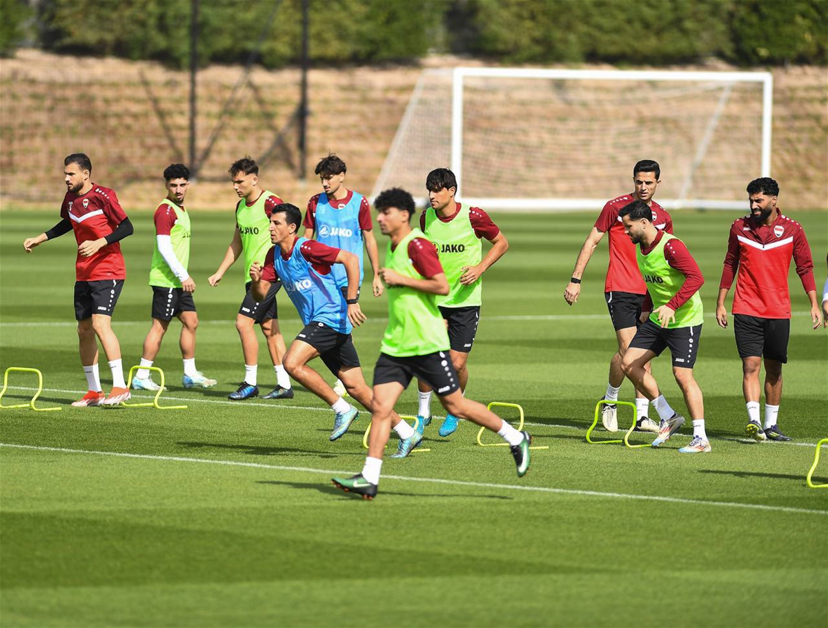 المنتخب الوطني العراقي يستعد تدريباً لمواجهة نظيره الإماراتي