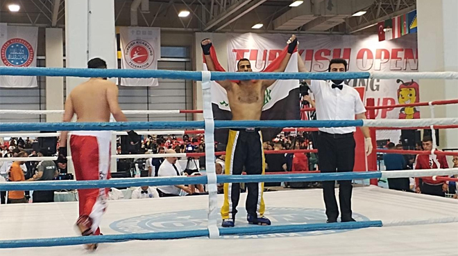 العراق يتأهل للمربع الذهبي في بطولة العالم للكيك بوكسنغ