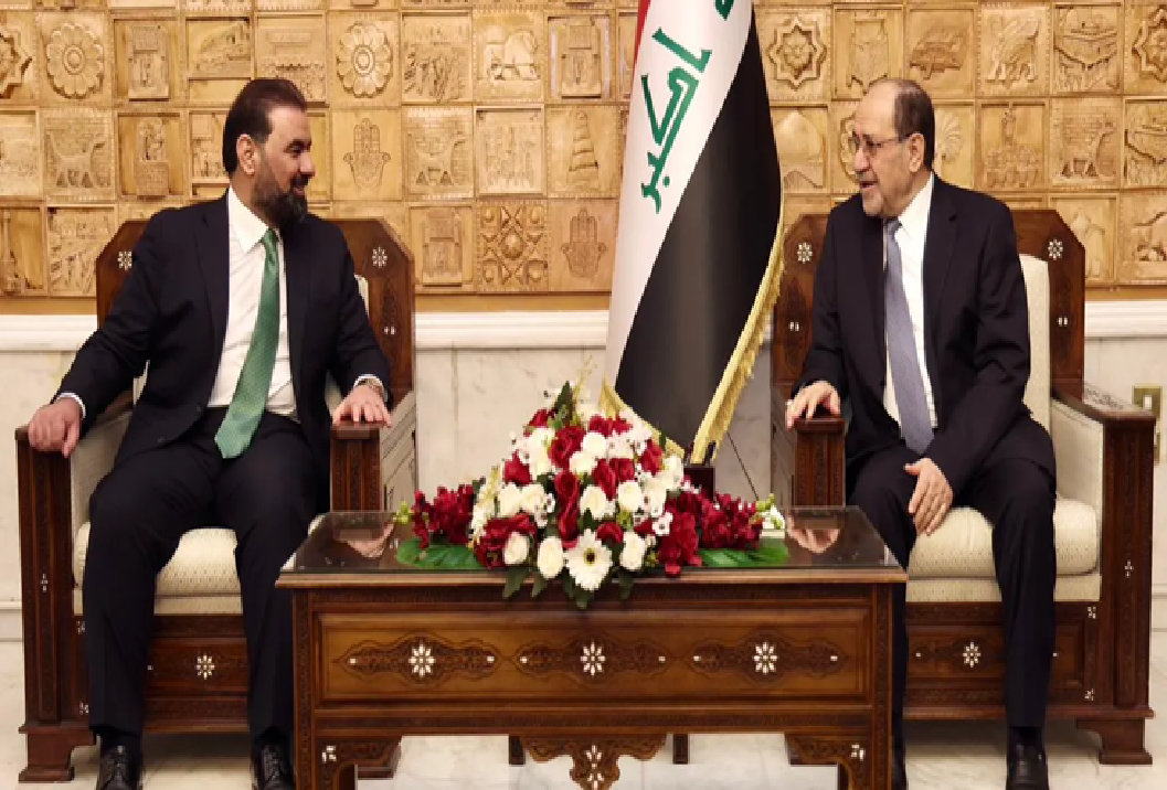 المالكي والحلبوسي يبحثان ” إكمال الاستحقاقات الدستورية”