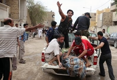 استشهاد واصابة سبعة مدنيين بانفجار عبوة ناسفة قرب مجمع طبي غربي بغداد