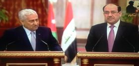 المالكي والنسور في مؤتمر صحفي مشترك:تم التباحث واتخاذ خطوات استراتيجية تخدم مصالح البلدين الشقيقين