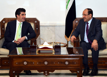 المالكي ونيجيرفان بارزاني يبحثان المشاكل العالقة بين المركز واقليم كردستان