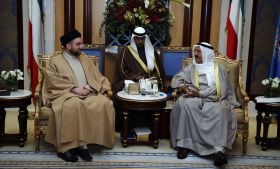 امير الكويت وعمار الحكيم يبحثان العلاقات الثنائية بين البلدين