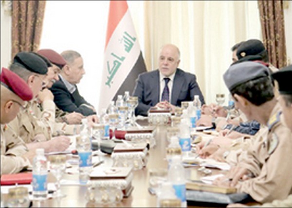 العبادي يترأس اجتماعا لتدارس الوضع الأمني في الانبار