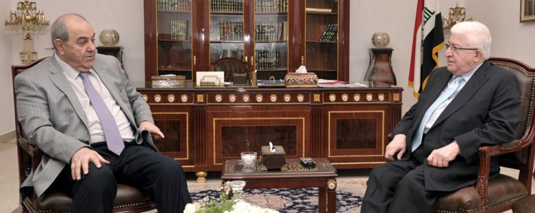 علاوي يدعو معصوم لعقد اجتماع لبحث التدخل الخارجي في الشأن العراقي