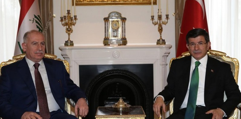 النجيفي وأوغلو يبحثان الاوضاع السياسية والامنية في البلاد