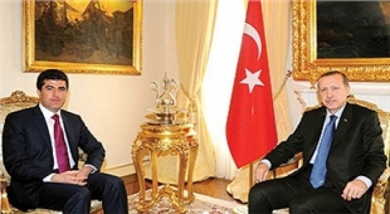أردوغان وبارزاني يبحثان التعاون والتنسيق بين انقرة واربيل