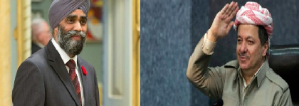 البرزاني وساجان يبحثان التعاون والتنسيق