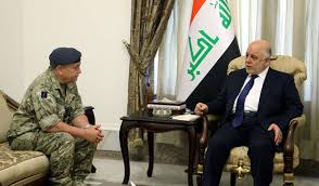 العبادي وبييج يؤكدان على تعزيز التعاون العسكري بين العراق وبريطانيا