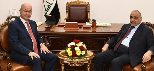صالح وعبد المهدي يلتقيان على باقة ورد لمناقشة أوضاع العراق المأساوية