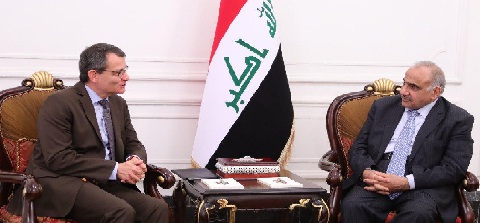عبد المهدي لسفير الاتحاد الأوروبي في بغداد:بوجودي “العراق جنة وربيع”!!