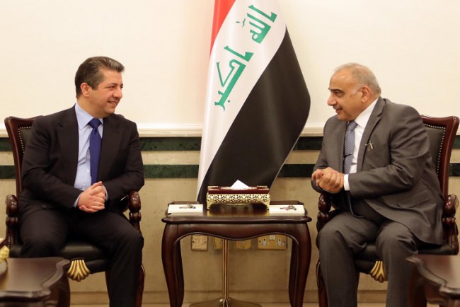 حزب بارزاني:موافقتنا على رئيس الوزراء الجديد “البقاء على الإتفاق النفطي والمالي مع عبد المهدي”!