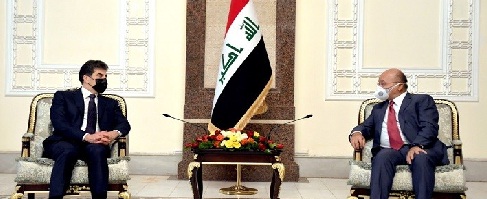 صالح ونيجيرفان يؤكدان على التعاون بين بغداد وأربيل