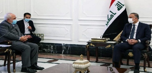 الكاظمي يؤكد لظريف على “تعزيز” العلاقات مع إيران