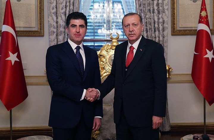 رئاسة الإقليم:نيجيرفان طلب من أردوغان رفع قيمة الصادرات وزيادة حجم الاستثمارات التركية في كردستان