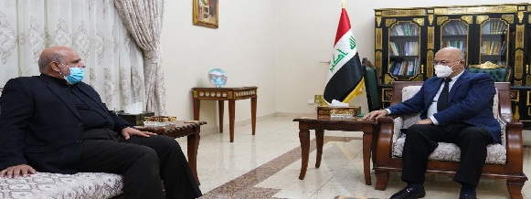صالح يدعو إيران بالتعاون مع العراق لضبط سلاح ميليشيات الحشد الشعبي!