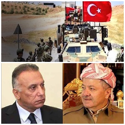 الإطار:خيانة الكاظمي والبارزاني وراء التوغل العسكري التركي في شمال العراق