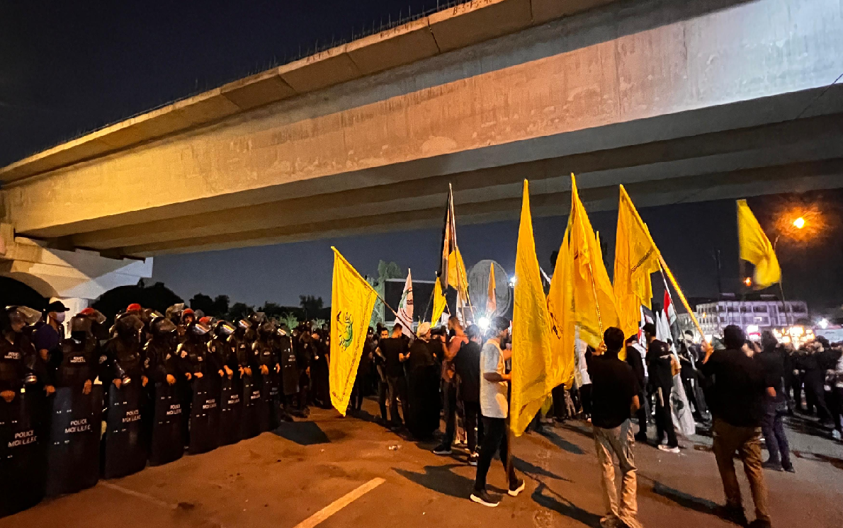 مصدر أمني:تجدد لتظاهرات الحشد الشعبي في بغداد المؤيدة لإيران