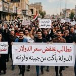 تظاهرات أمام البنك المركزي للمطالبة بإلغاء قرار رفع سعر الدولار